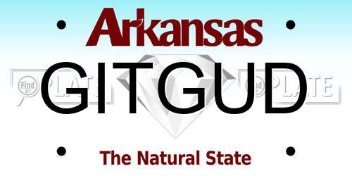 GITGUD Arkansas License Plate