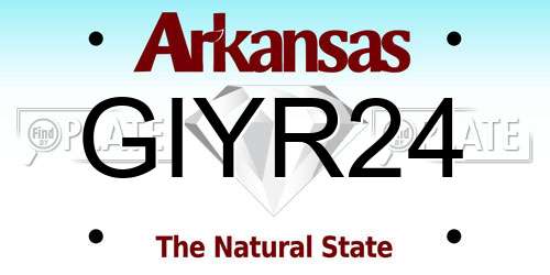 GIYR24 Arkansas License Plate