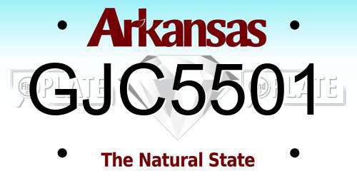 GJC5501 Arkansas License Plate