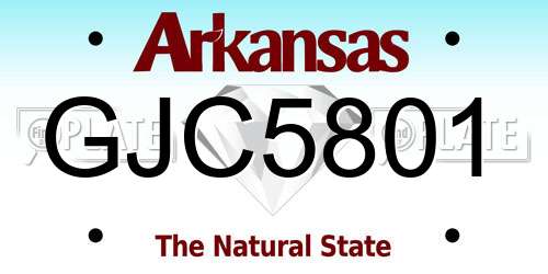 GJC5801 Arkansas License Plate