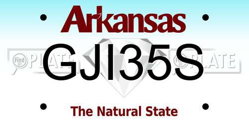 GJI35S Arkansas License Plate