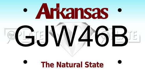GJW46B Arkansas License Plate
