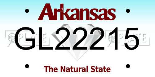 GL22215 Arkansas License Plate