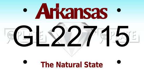 GL22715 Arkansas License Plate