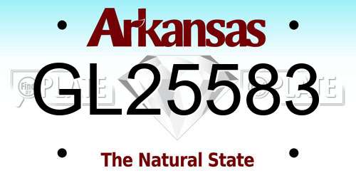 GL25583 Arkansas License Plate
