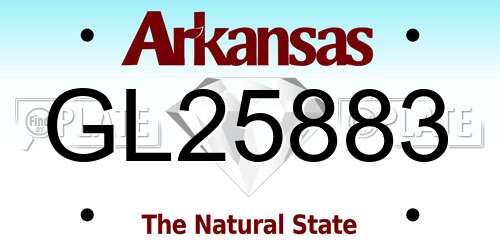 GL25883 Arkansas License Plate