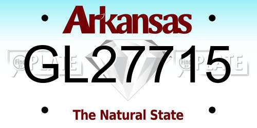 GL27715 Arkansas License Plate