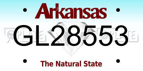 GL28553 Arkansas License Plate