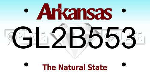 GL2B553 Arkansas License Plate