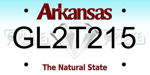 GL2T215 Arkansas License Plate