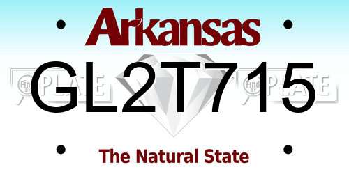GL2T715 Arkansas License Plate