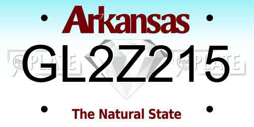 GL2Z215 Arkansas License Plate