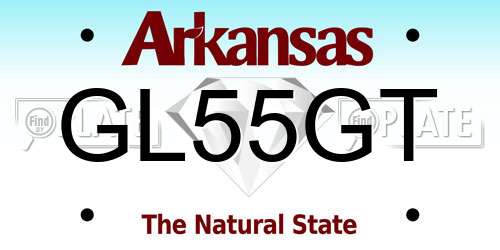 GL55GT Arkansas License Plate