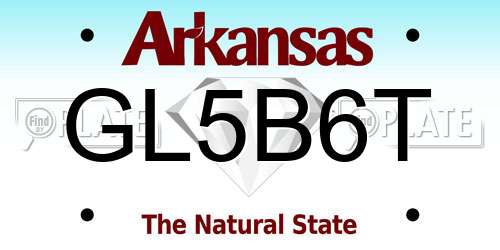 GL5B6T Arkansas License Plate