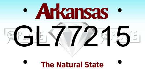GL77215 Arkansas License Plate
