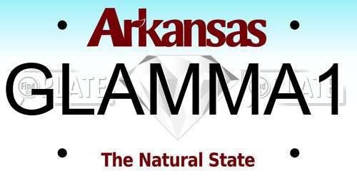 GLAMMA1 Arkansas License Plate