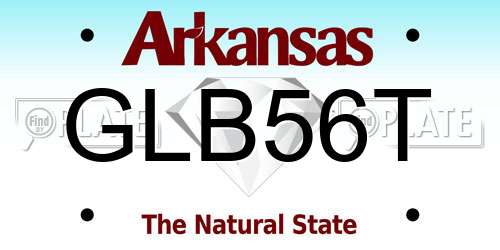 GLB56T Arkansas License Plate