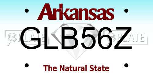 GLB56Z Arkansas License Plate