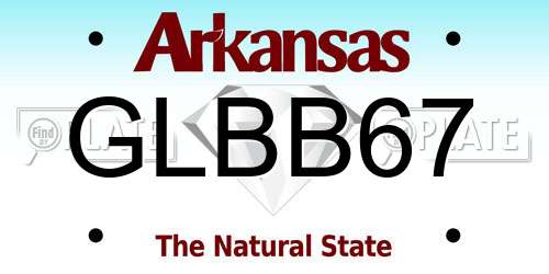GLBB67 Arkansas License Plate
