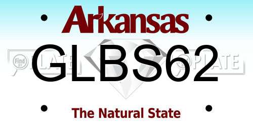 GLBS62 Arkansas License Plate
