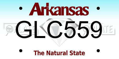 GLC559 Arkansas License Plate