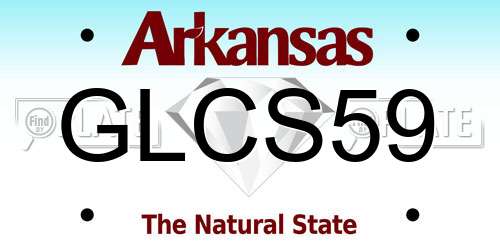 GLCS59 Arkansas License Plate