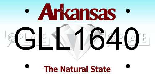 GLL1640 Arkansas License Plate
