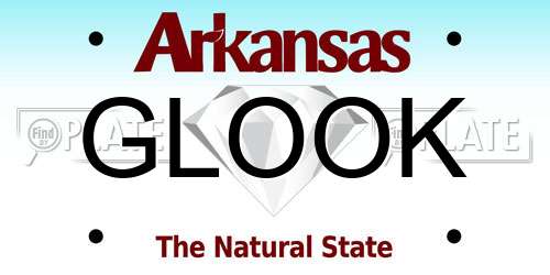 GLOOK Arkansas License Plate