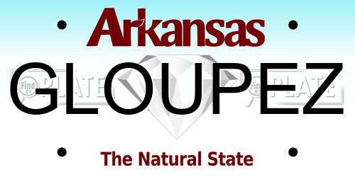 GLOUPEZ Arkansas License Plate