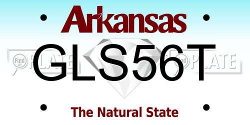 GLS56T Arkansas License Plate