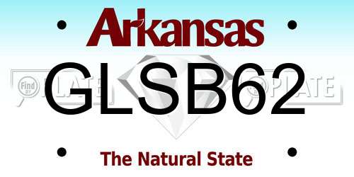 GLSB62 Arkansas License Plate