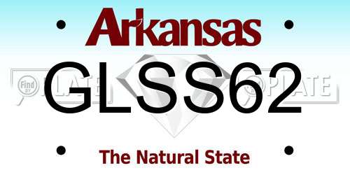 GLSS62 Arkansas License Plate