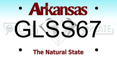 GLSS67 Arkansas License Plate