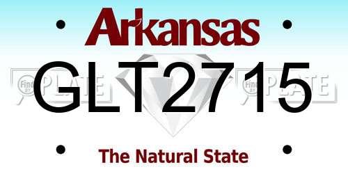GLT2715 Arkansas License Plate