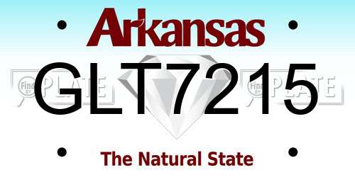 GLT7215 Arkansas License Plate