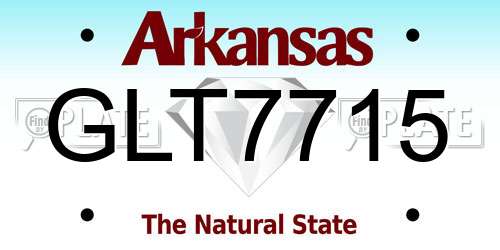 GLT7715 Arkansas License Plate