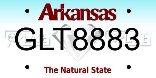 GLT8883 Arkansas License Plate