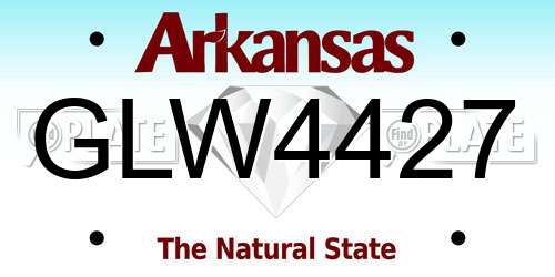 GLW4427 Arkansas License Plate