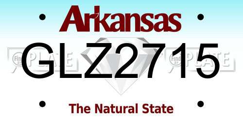 GLZ2715 Arkansas License Plate
