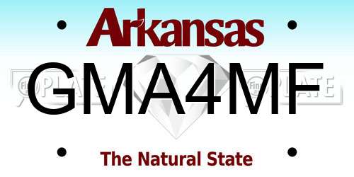 GMA4MF Arkansas License Plate