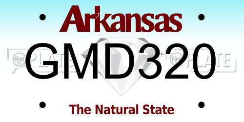 GMD320 Arkansas License Plate