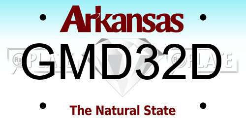 GMD32D Arkansas License Plate