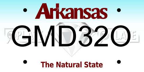 GMD32O Arkansas License Plate