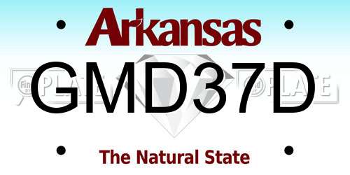 GMD37D Arkansas License Plate
