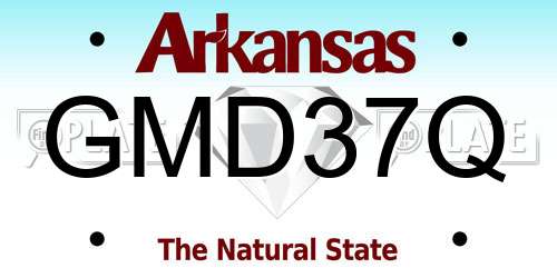 GMD37Q Arkansas License Plate