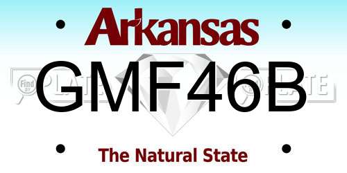 GMF46B Arkansas License Plate