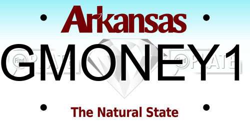 GMONEY1 Arkansas License Plate