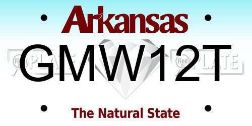 GMW12T Arkansas License Plate
