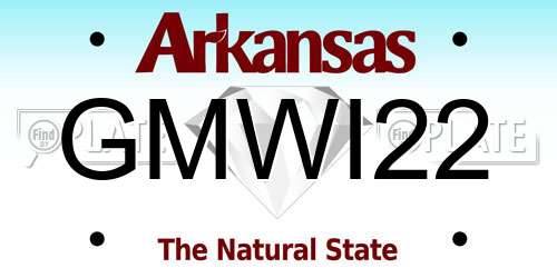 GMWI22 Arkansas License Plate