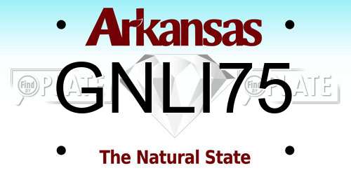 GNLI75 Arkansas License Plate